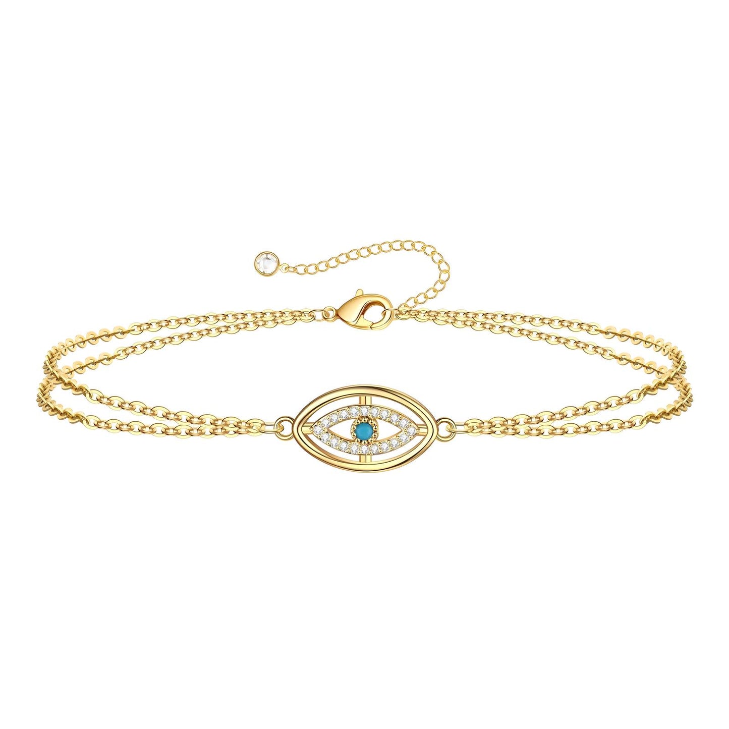 "Evil Eye" Bracelet, 18K Gold Plated Steel Item# 87175-0
