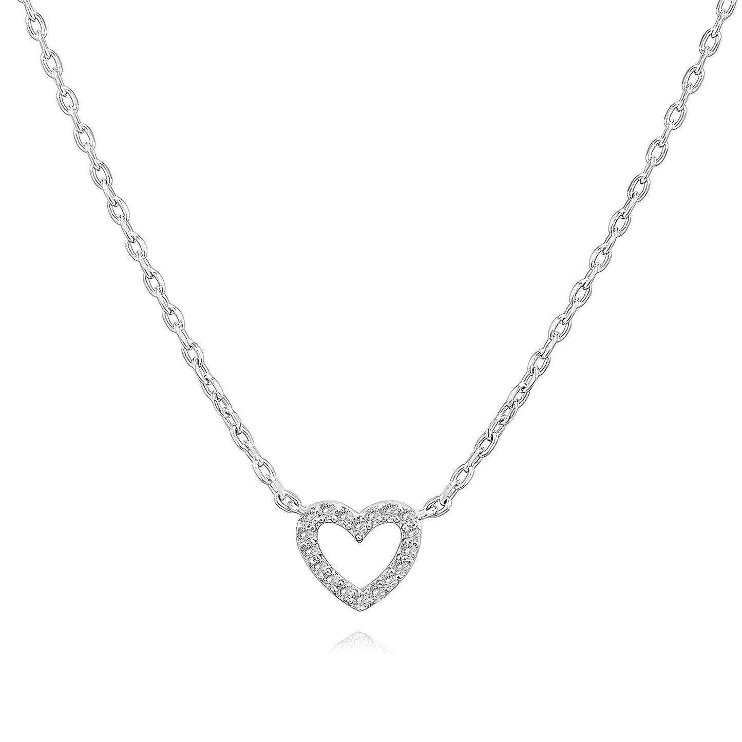 "Hearts" Necklace, Stainless Steel Item# 87696-0