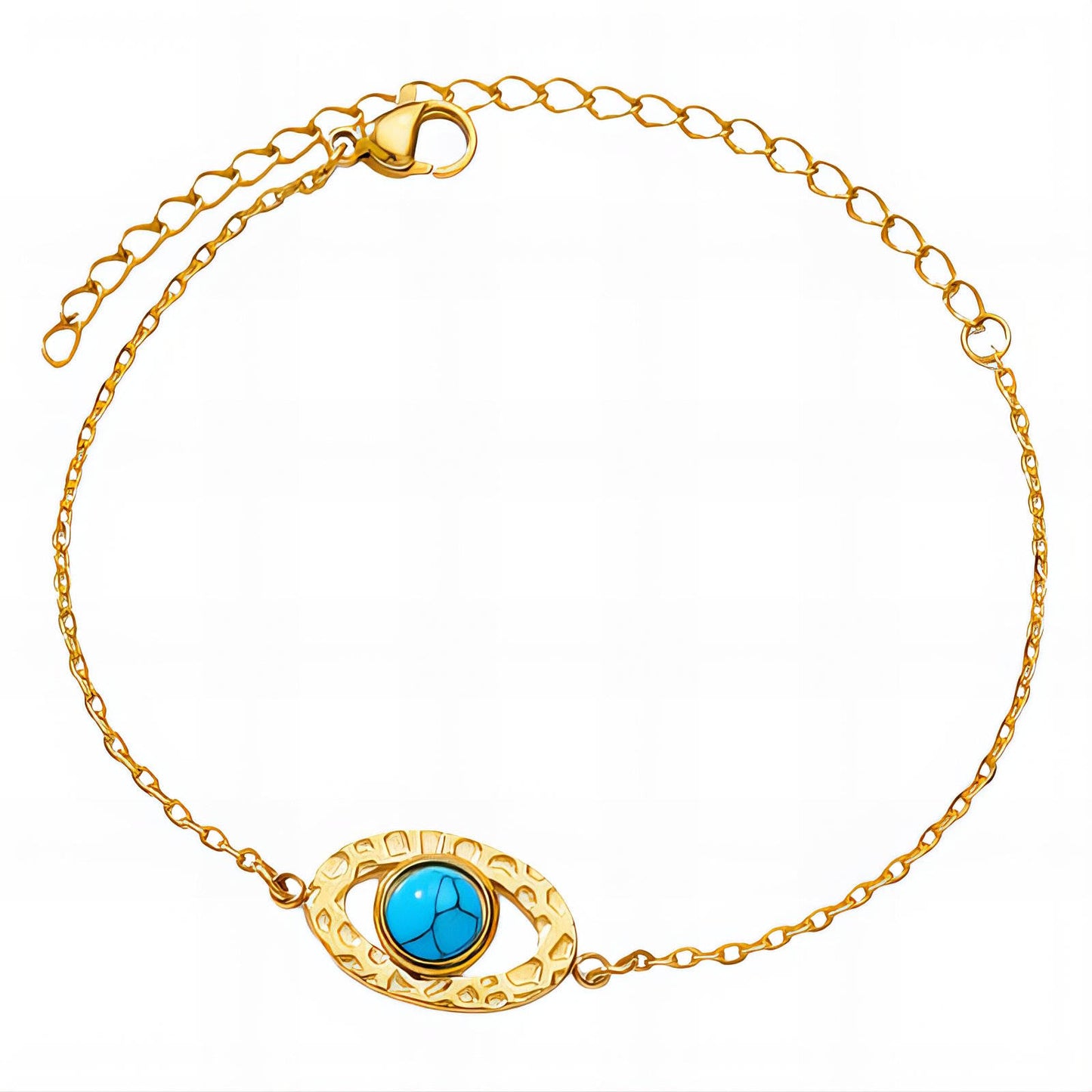 "Evil Eye" Bracelet, 18K Gold Plated Steel Item# 90229-0