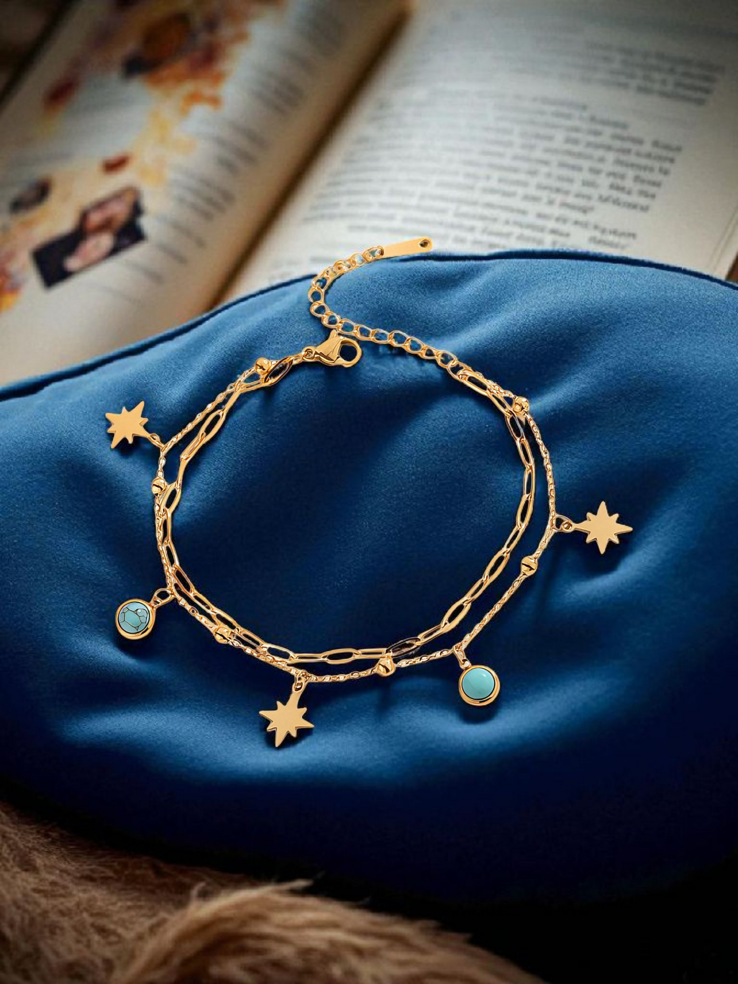 "Stars" Bracelet, 18K Gold Plated Steel Item# 90458-0
