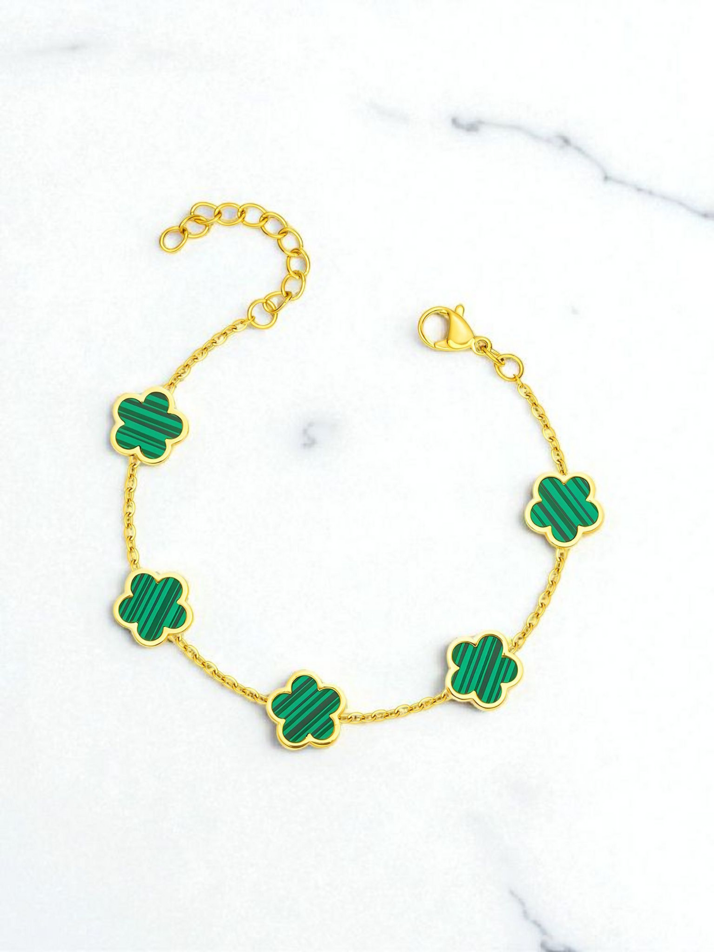 "Flowers" Bracelet, 18K Gold Plated Steel Item# 87716-0