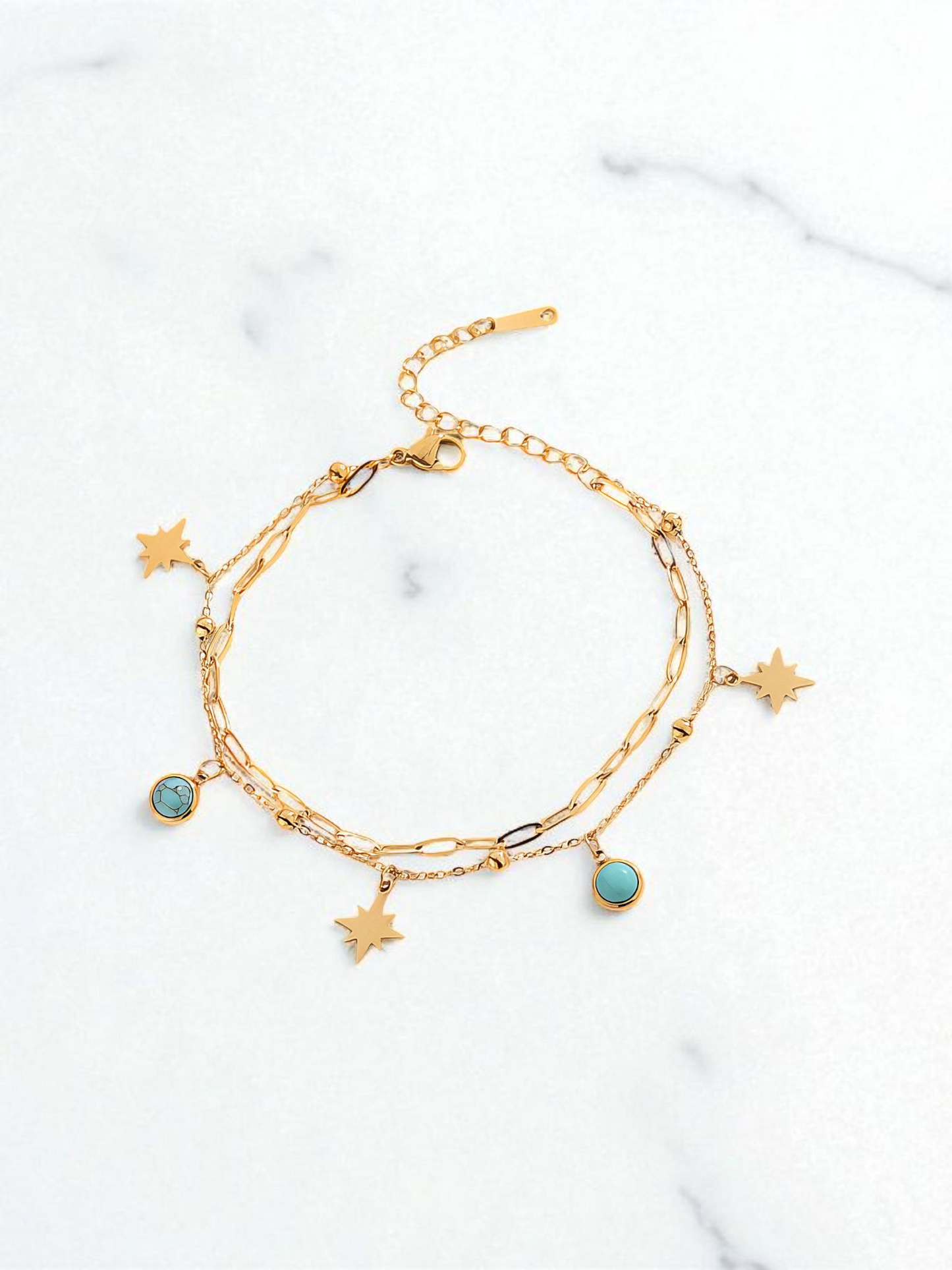 "Stars" Bracelet, 18K Gold Plated Steel Item# 90458-0