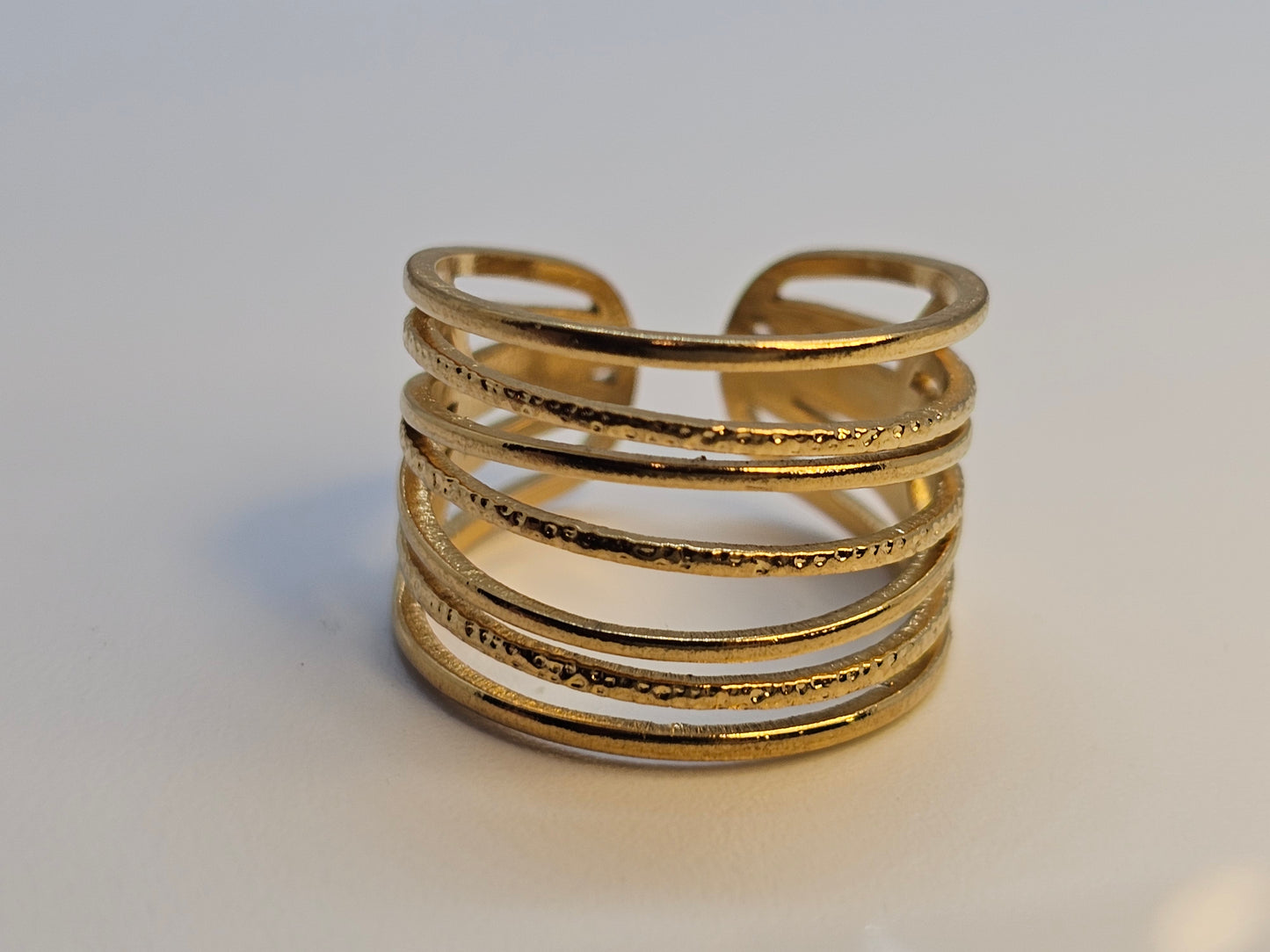 Geometric-Golden lines Rings-Item# NH42521639