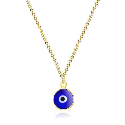 "Evil Eye" Necklace, 18K Gold Plated Steel Item#  87152-0