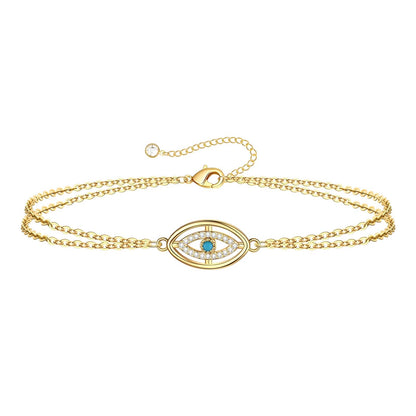 "Evil Eye" Bracelet, 18K Gold Plated Steel Item# 87175-0