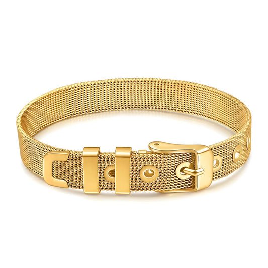 Bracelet, 18K Gold Plated Steel Item# 87418-0