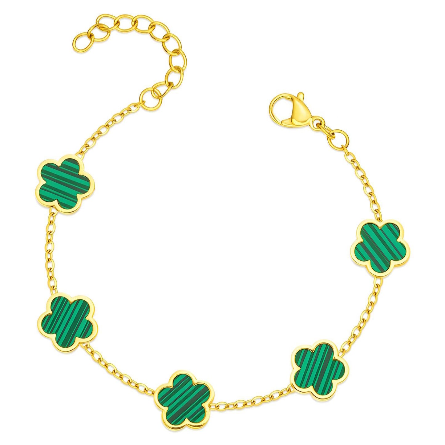 "Flowers" Bracelet, 18K Gold Plated Steel Item# 87716-0