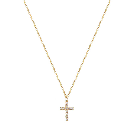 "Crosses" Necklace, 18K Gold Plated Steel 88465-0