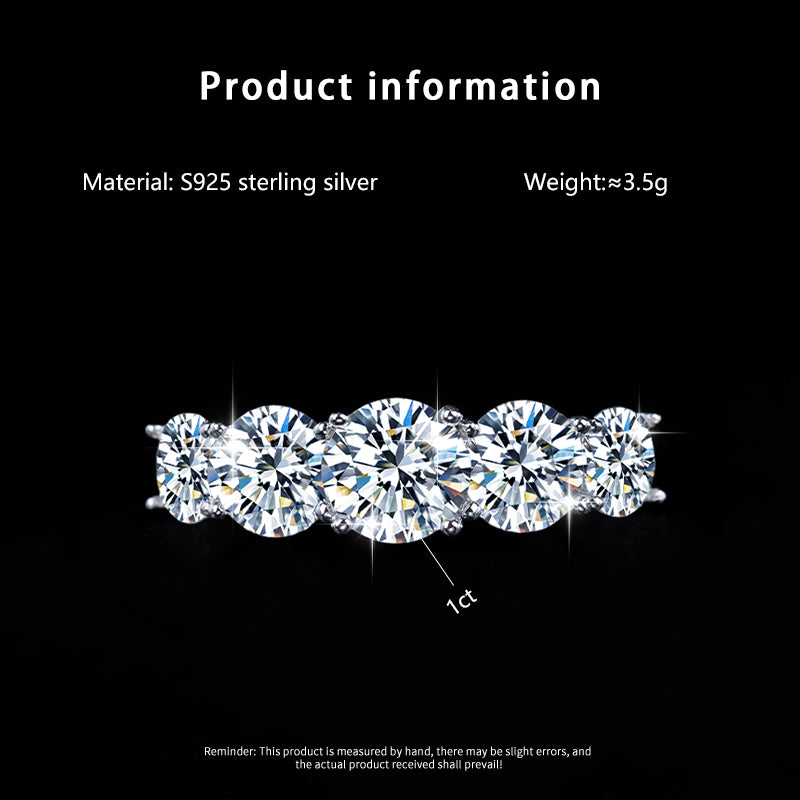 Luxury S925 Sterling Silver VVS1 D Color 3.6CT Moissanite Ring for women Item#1207