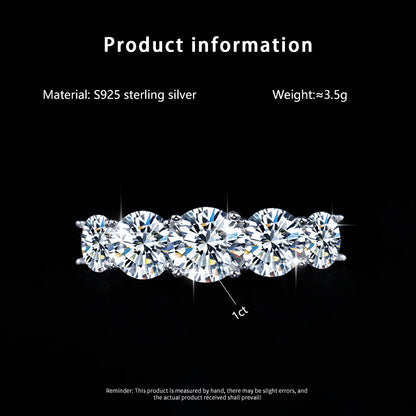 Luxury S925 Sterling Silver VVS1 D Color 3.6CT Moissanite Ring for women Item#1207