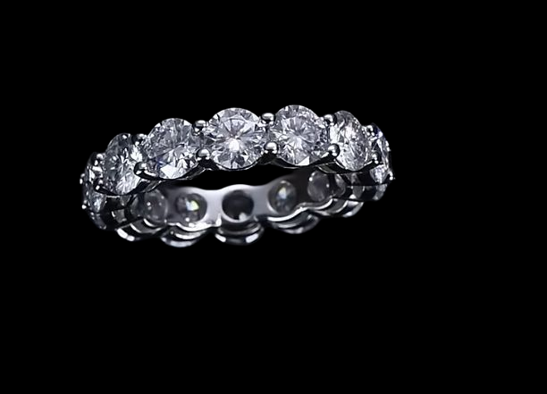 Hot Sale Classic 5mm 0.5CT   Sterling Silver personalized Moissanite Eternity Band Tennis Ring for women