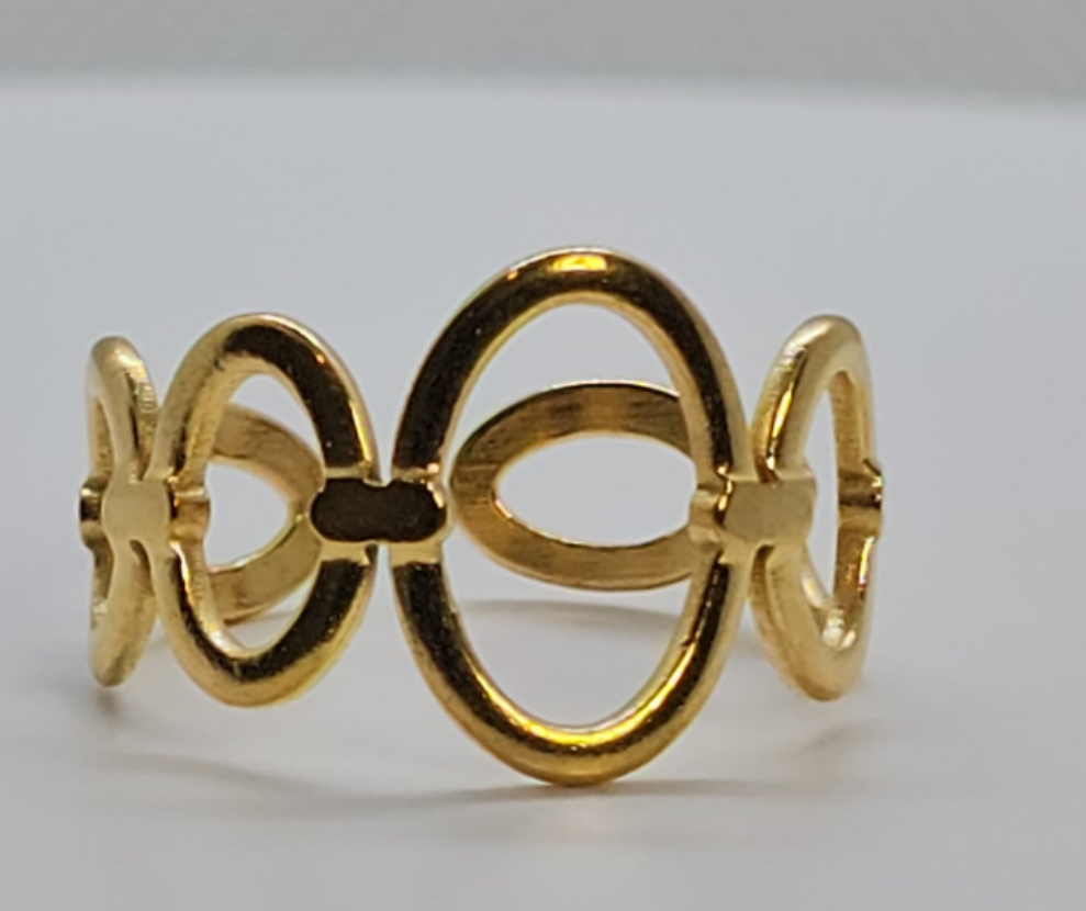 Geometric -Oval Ring 2 -Item# NH42521636
