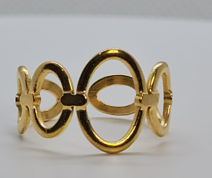 Geometric -Oval Ring 2 -Item# NH42521636