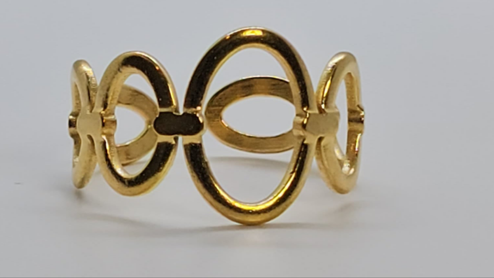 Geometric -Oval Ring 2 -Item# NH42521636