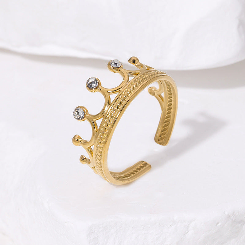 Geometric Gold Crown ring Item# NH37194648