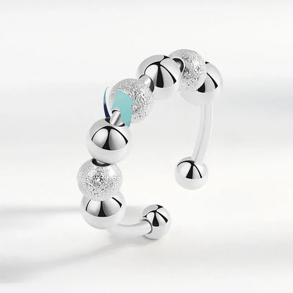 Fidget ring -White Gold Color Item#Aj041  adjustable Opening