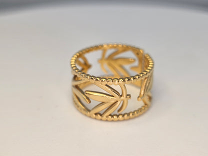 18k Golden leaf ring, Item# NH42521643  $30