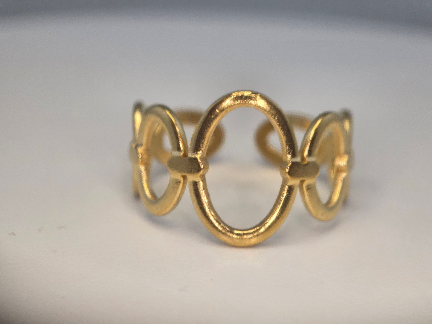 18k Plated Oval open adjustable ring #2 Geometric Item#NH42521636 $35