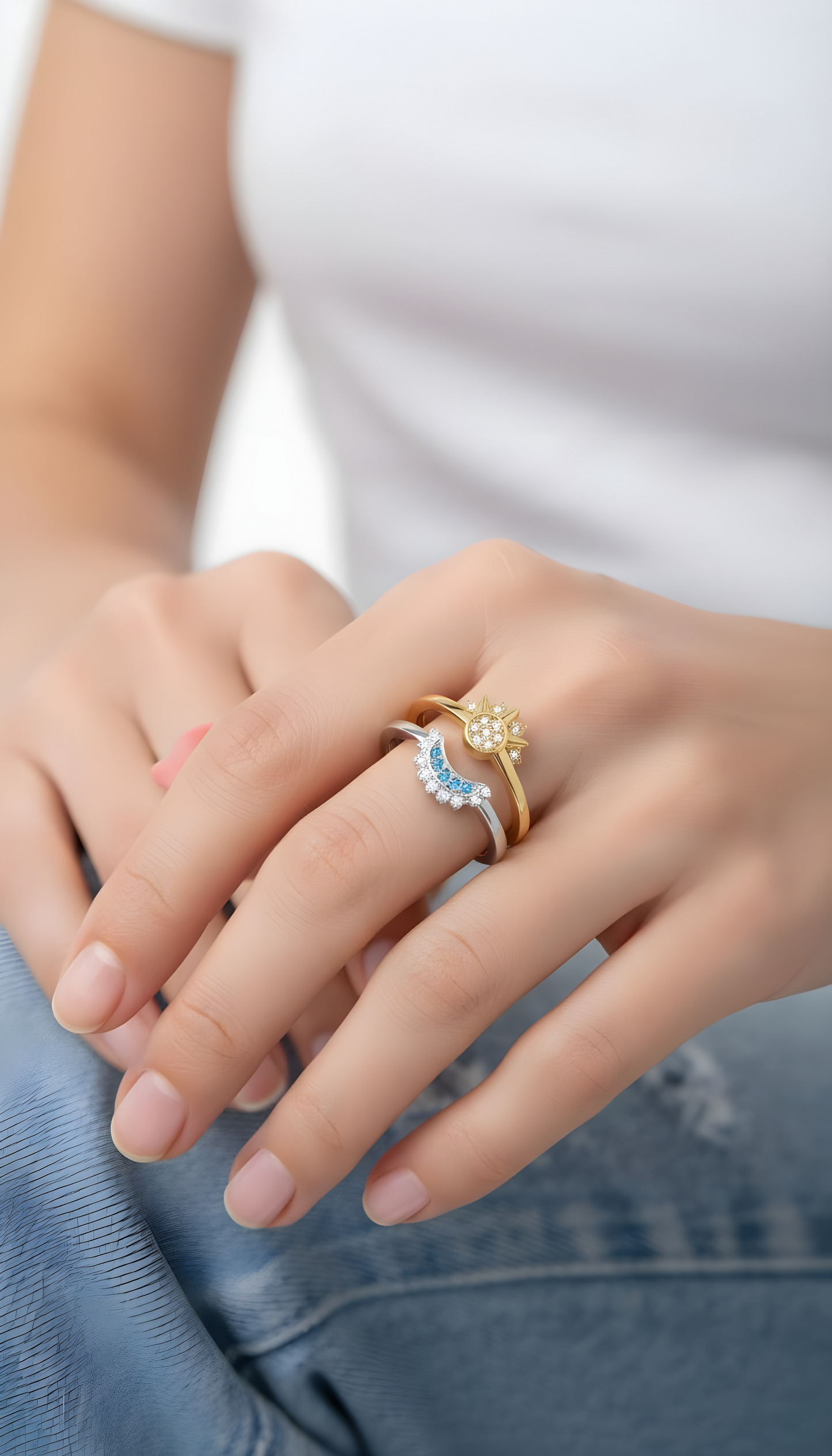 Copper 18K Gold Plated Inlay Sun Moon Item# NH43213815