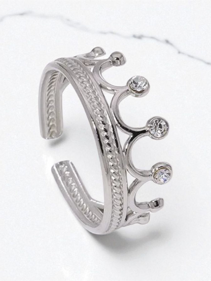 Silver Crown Ring 