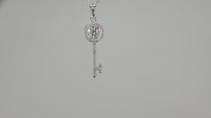 Moissanite Key Necklace Item#MS1082  $250