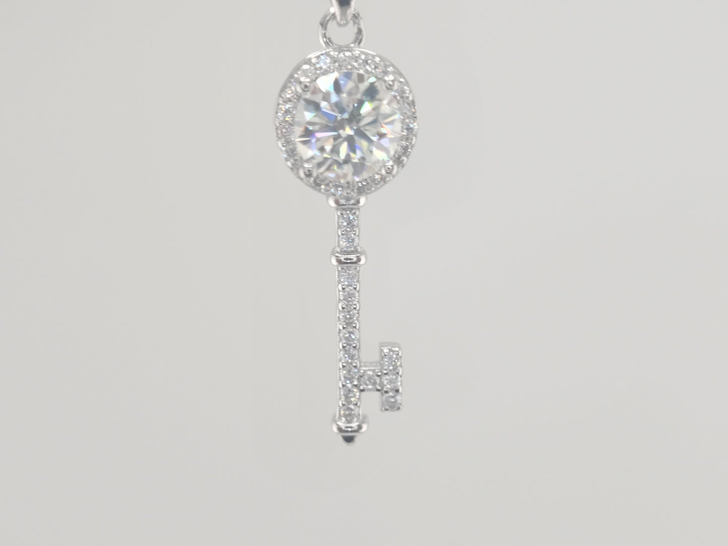 Moissanite Key Necklace Item#MS1082  $250