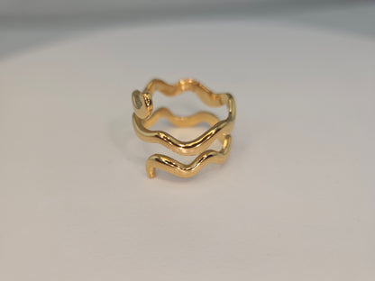 18k Gold Plated open adjustable ring. Item#NH44027741 $30.00