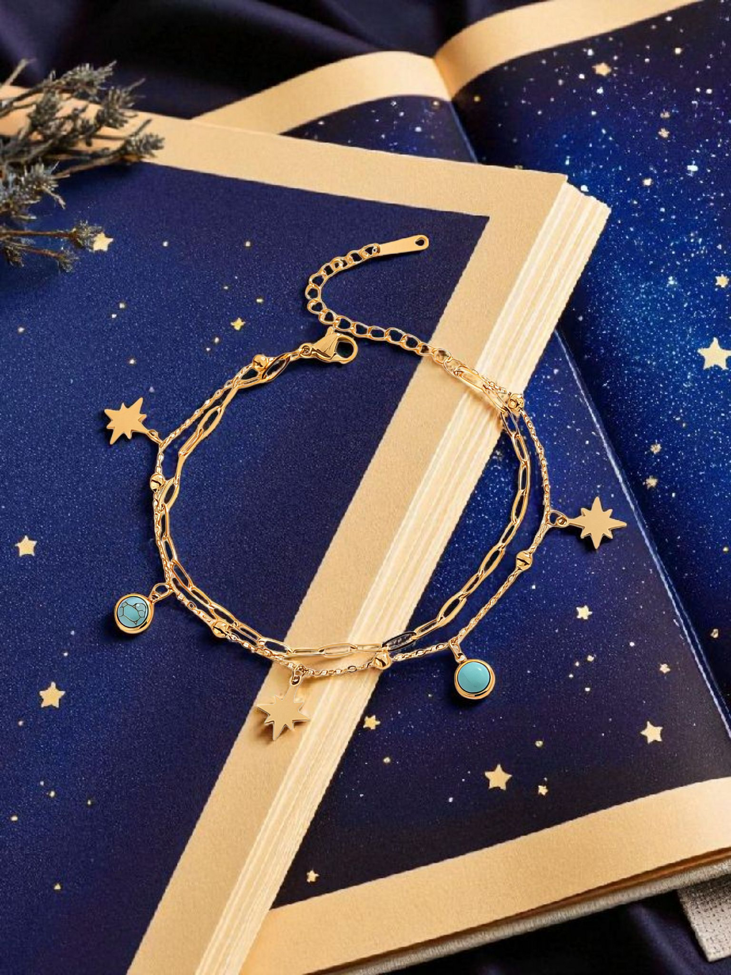 "Stars" Bracelet, 18K Gold Plated Steel Item# 90458-0