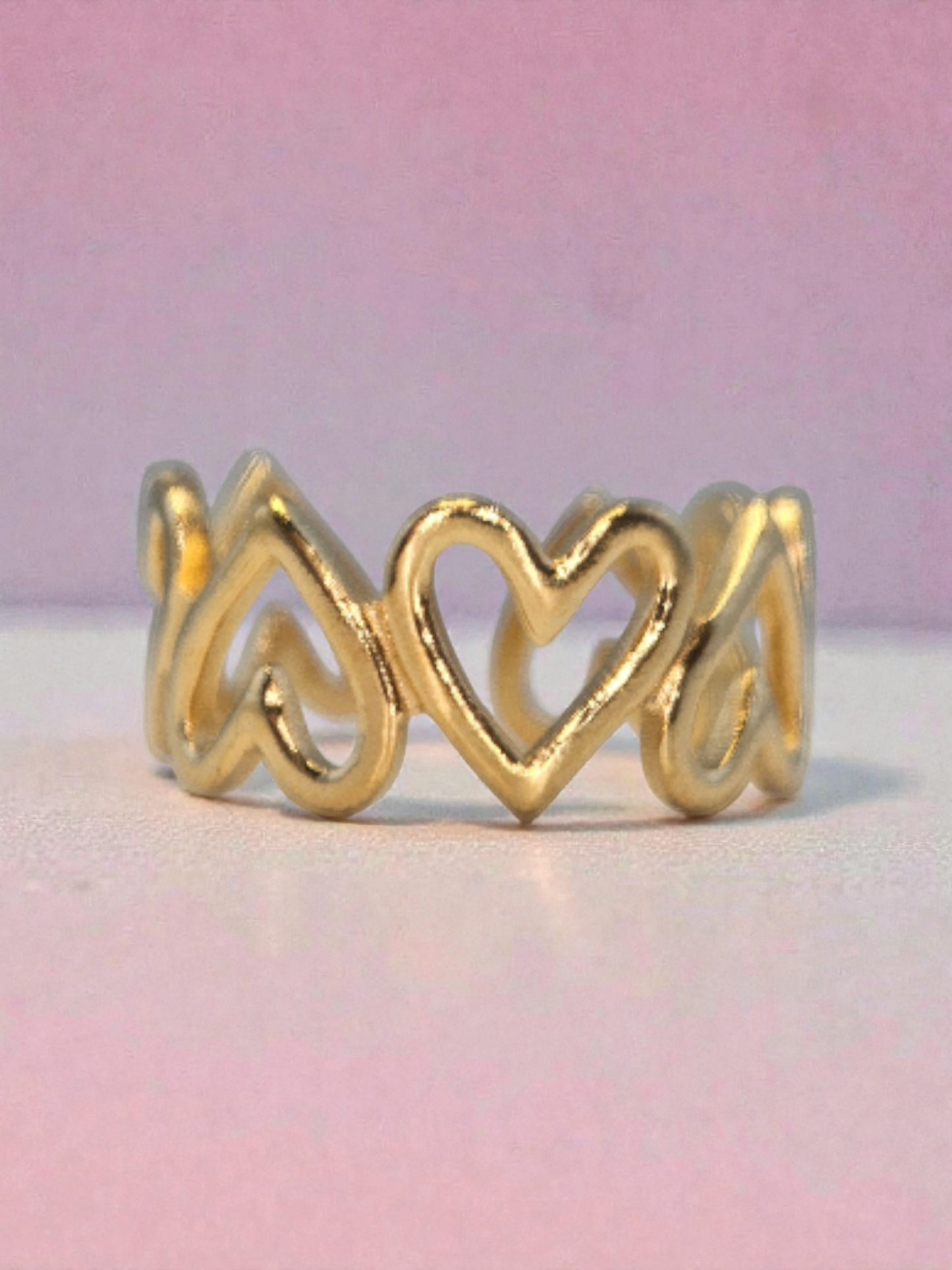 I8k Gold Plated Love Heart shaped Ring Item#NH42521634