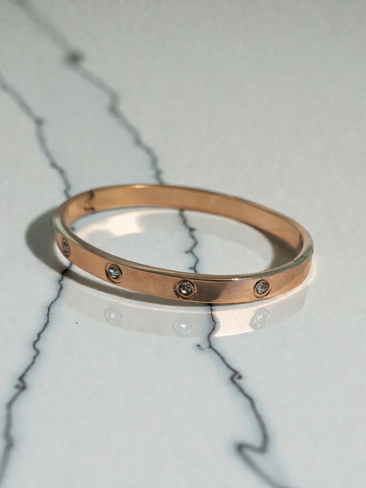 Rose Gold 6cm Crystal bangles Item#RG0010 $29