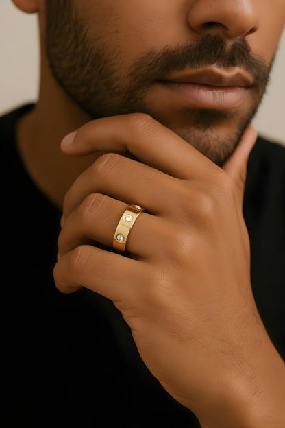 Ring, 18K Gold Plated Steel
ITEM# 87733-0,  Size 7