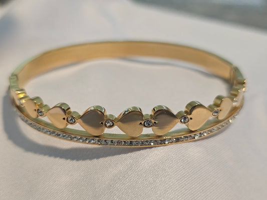 18k Gold Plated titanium bangles with sparkle. Item#H006 $30