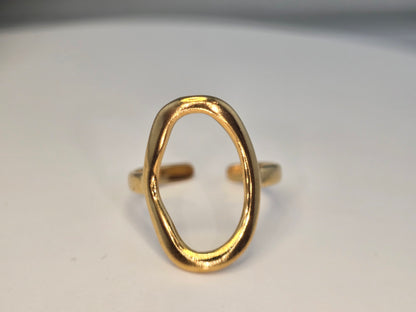 18k Gold Plated Golden Oval Ring. ITEM# NH42521645  $20.00