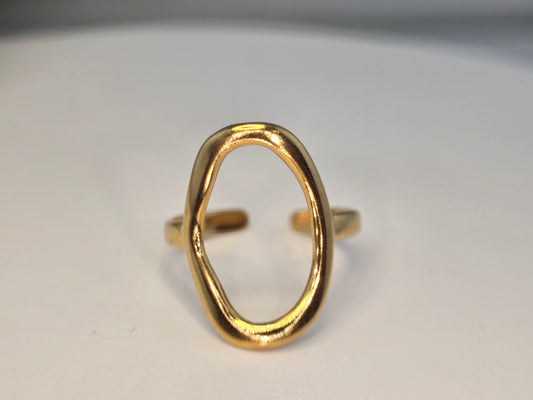 18k Gold Plated Golden Oval Ring. ITEM# NH42521645  $20.00