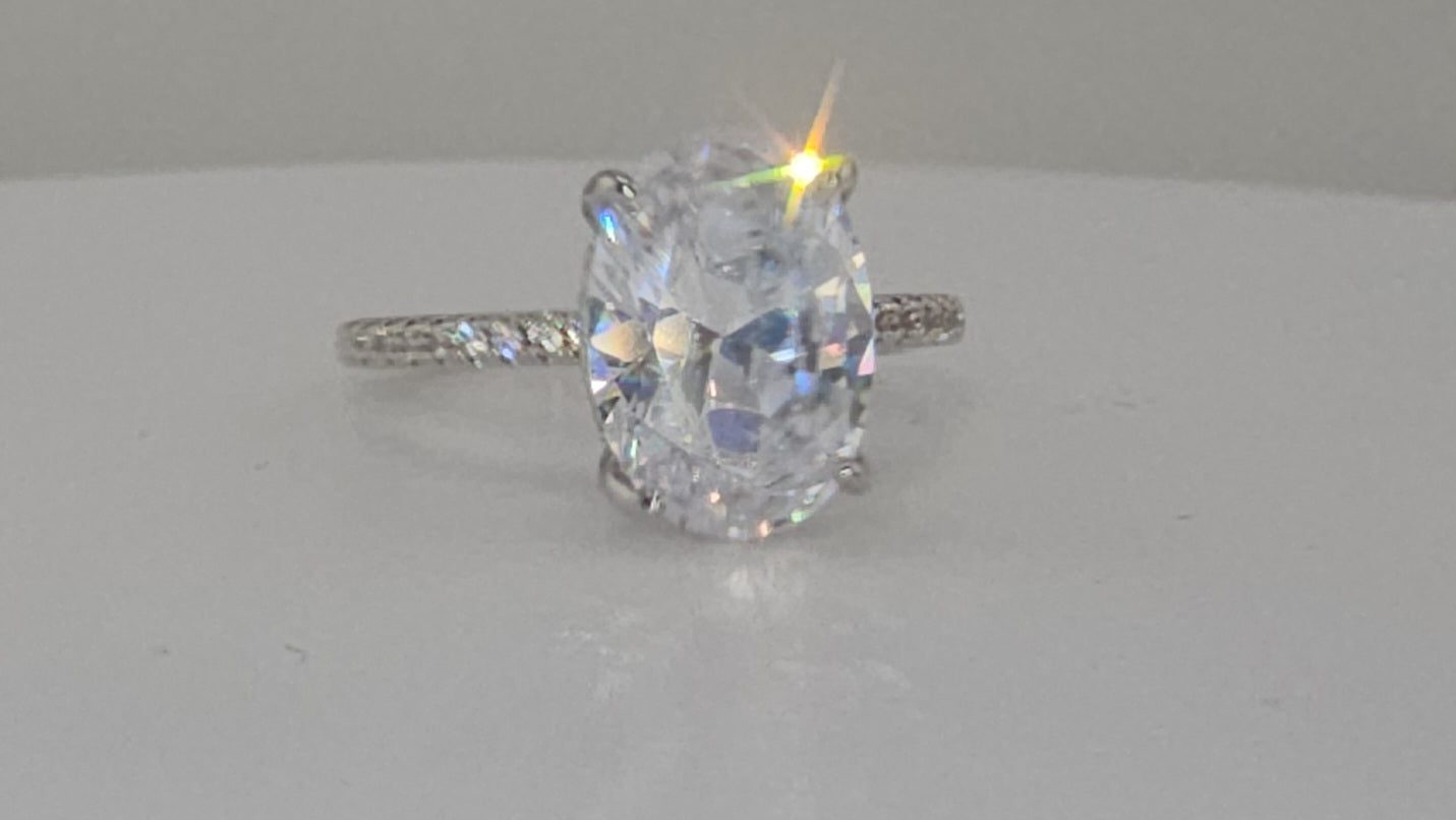 HighQuality Oval Silver color ring, engagement or fashion Item#F1818 $39.99