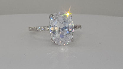 HighQuality Oval Silver color ring, engagement or fashion Item#F1818 $39.99