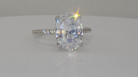 HighQuality Oval Silver color ring, engagement or fashion Item#F1818 $39.99