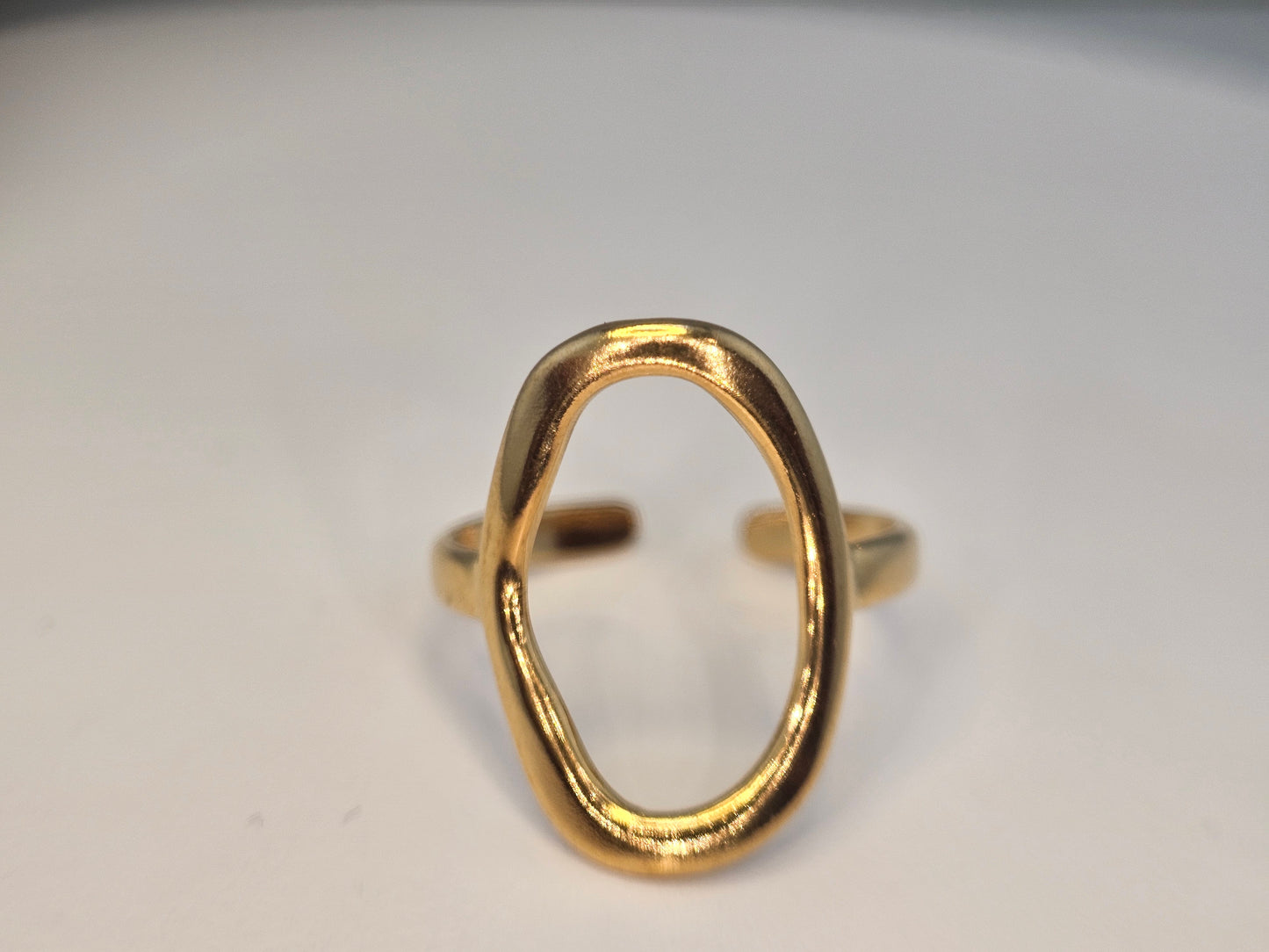 18k Gold Plated Golden Oval Ring. ITEM# NH42521645  $20.00