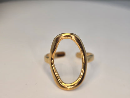 18k Gold Plated Golden Oval Ring. ITEM# NH42521645  $20.00