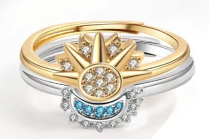 Copper 18K Gold Plated Inlay Sun Moon Item# NH43213815