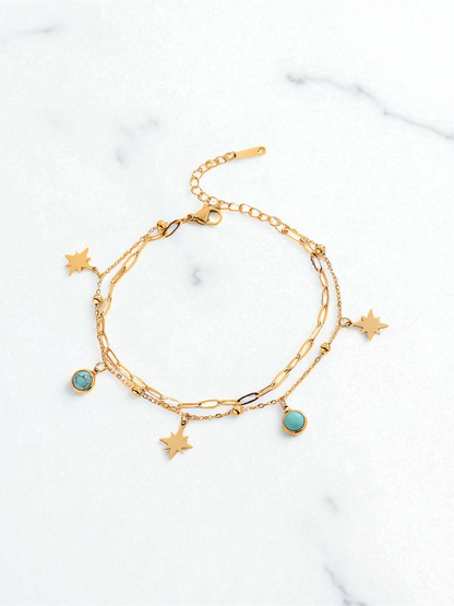 "Stars" Bracelet, 18K Gold Plated Steel Item# 90458-0