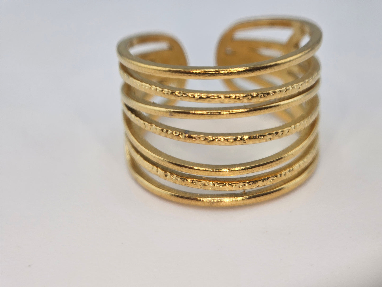 18k Gold Plated Geometric-Golden lines Rings-Item# NH42521639 $20.00