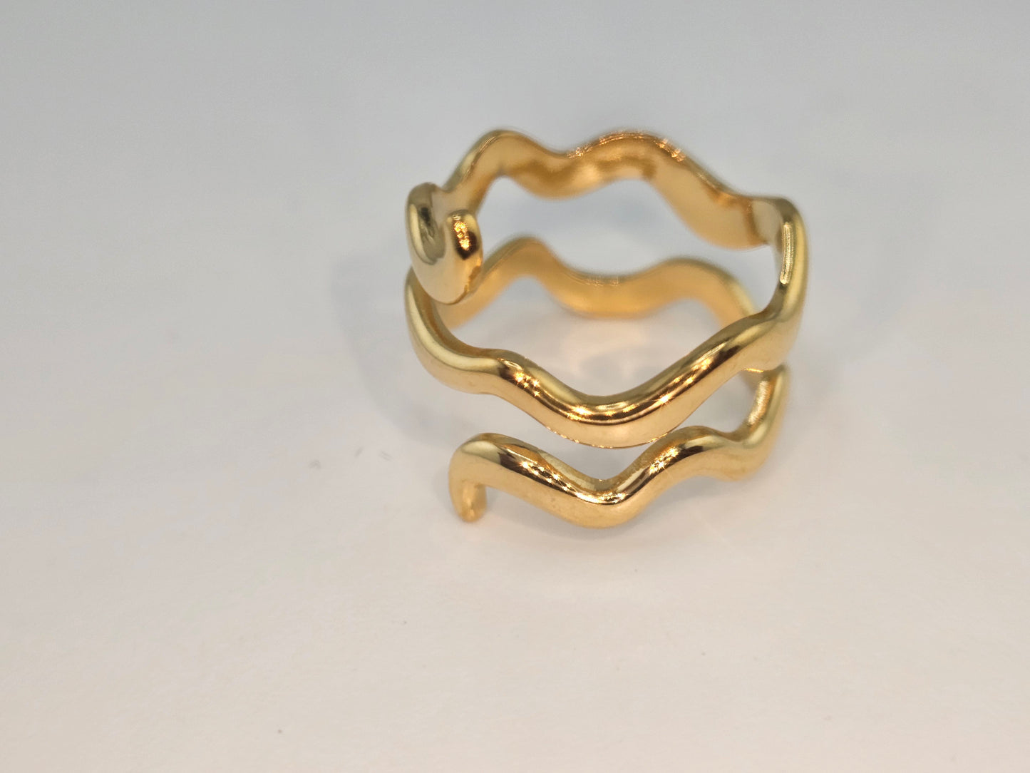 18k Gold Plated open adjustable ring. Item#NH44027741 $30.00