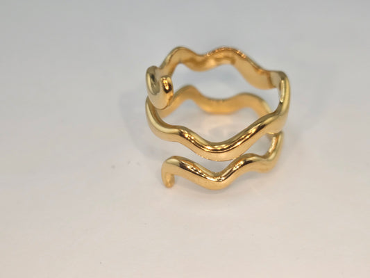 18k Gold Plated open adjustable ring. Item#NH44027741 $30.00