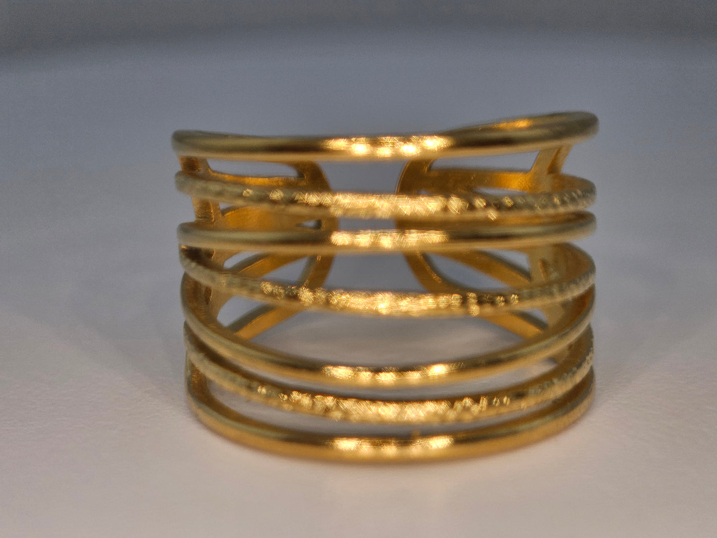 18k Gold Plated Geometric-Golden lines Rings-Item# NH42521639 $20.00