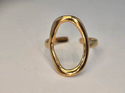 18k Gold Plated Golden Oval Ring. ITEM# NH42521645  $20.00