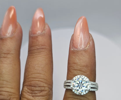 Fine Jewelry Moissanite 2 ct round cut Diamond ring Item#2037