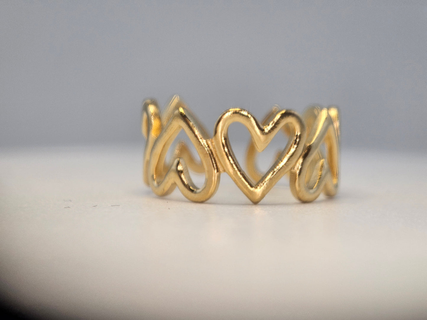 I8k Gold Plated Love Heart shaped Ring Item#NH42521634