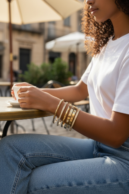 18k Gold Plated bangles 60mm Item:B006
