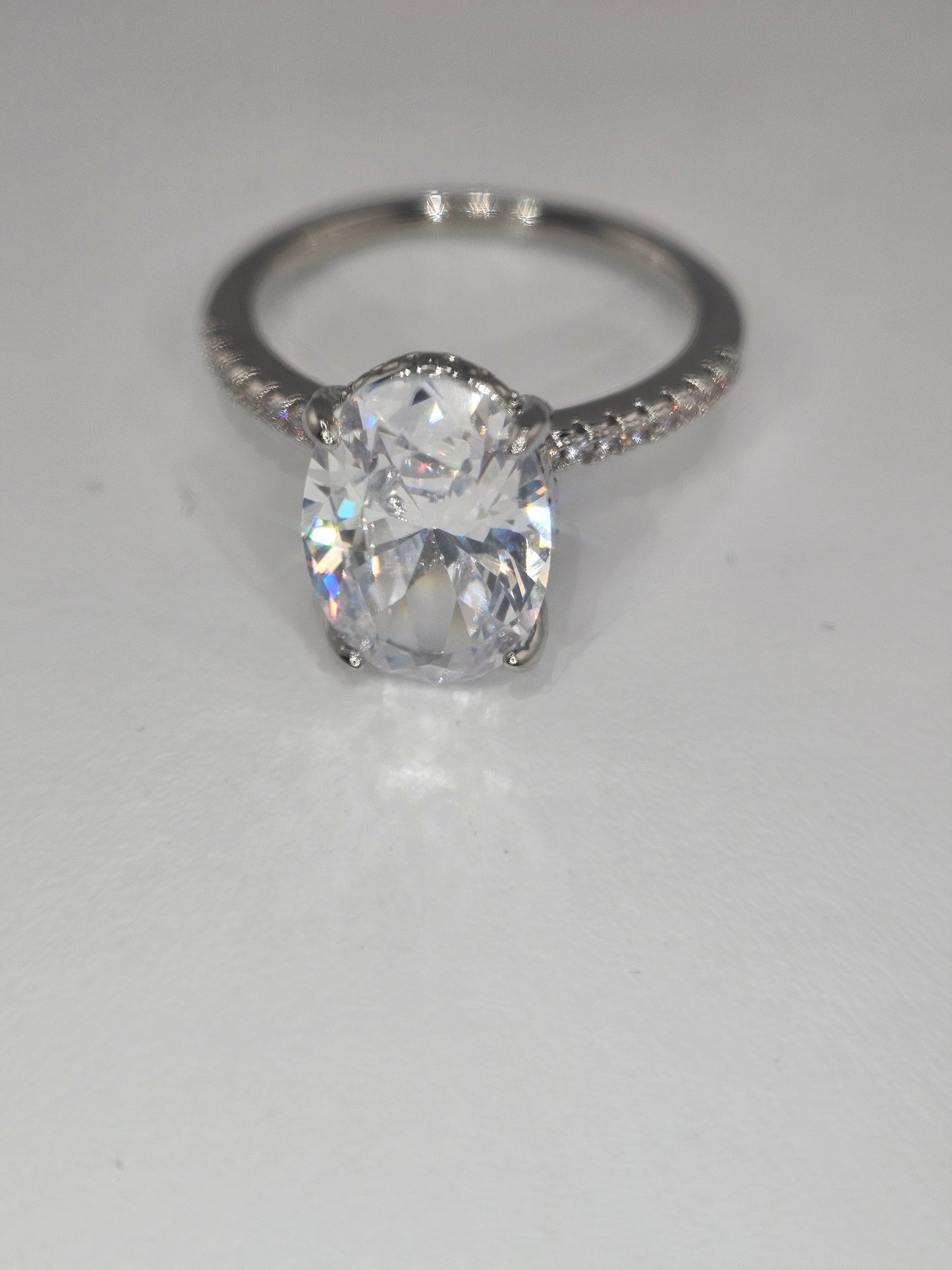 HighQuality Oval Silver color ring, engagement or fashion Item#F1818 $39.99